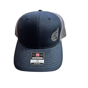 Richardson 112 Trucker Hat Mens Navy Blue Mesh Snapback Baseball Cap Logo